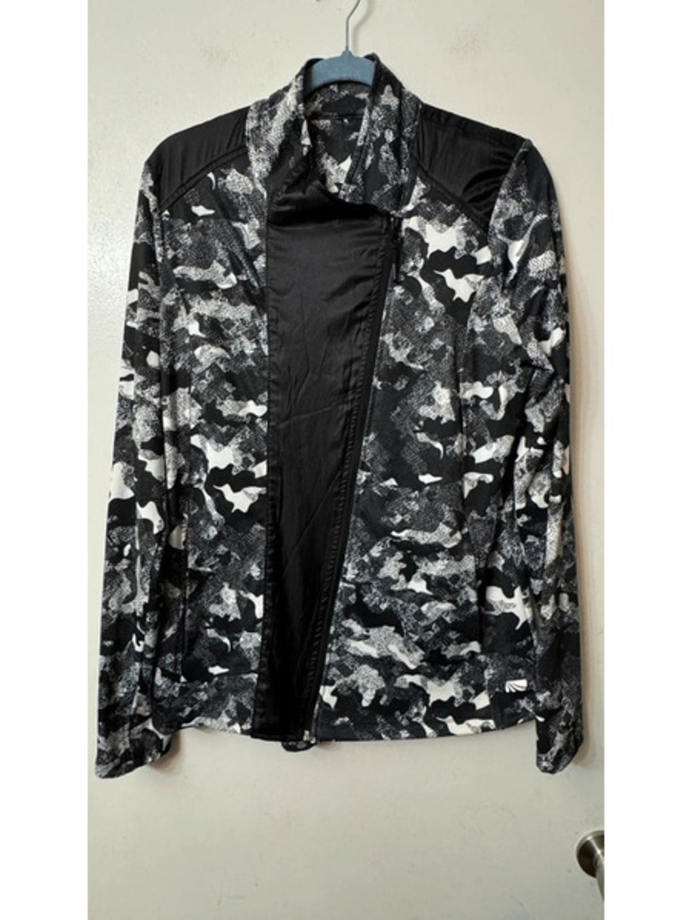 Marika Abstract Camo Asymmetrical Track Jacket - Large